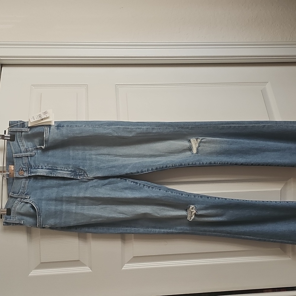 MOTHER Light Blue Ankle & Cropped Jeans